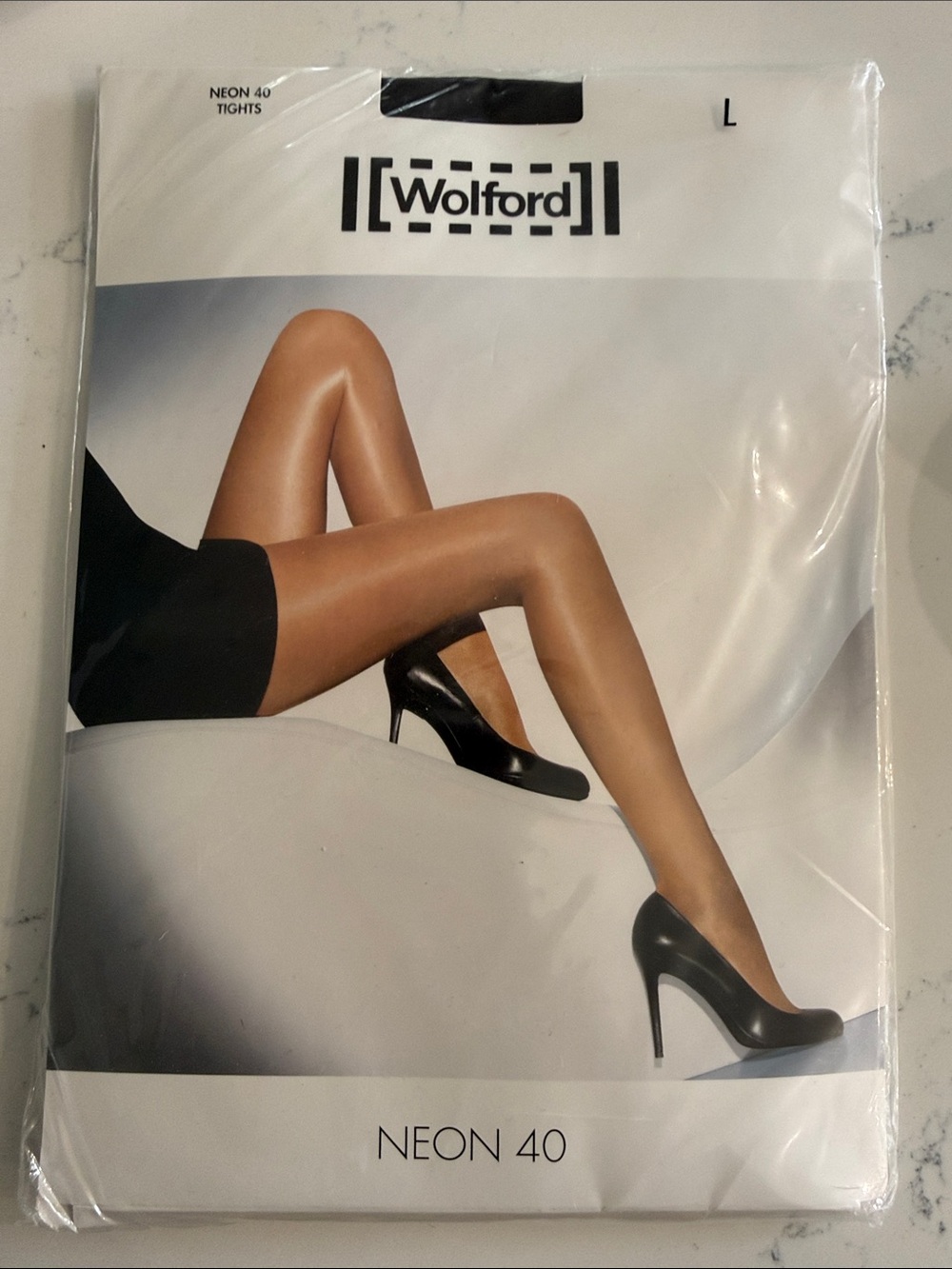 Wolford Neon 40 Sheer Tights — anthracite (dark grey)